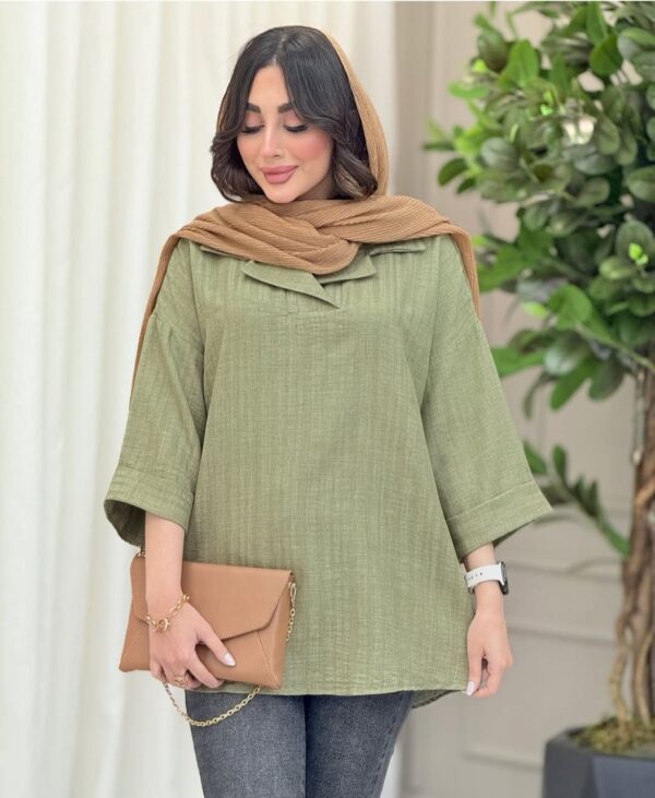 تونیک مانتویی گندم - تصویر 2