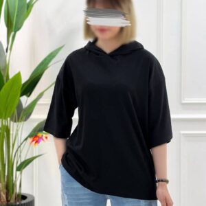 تیشرت باکسی کلاهدار‌