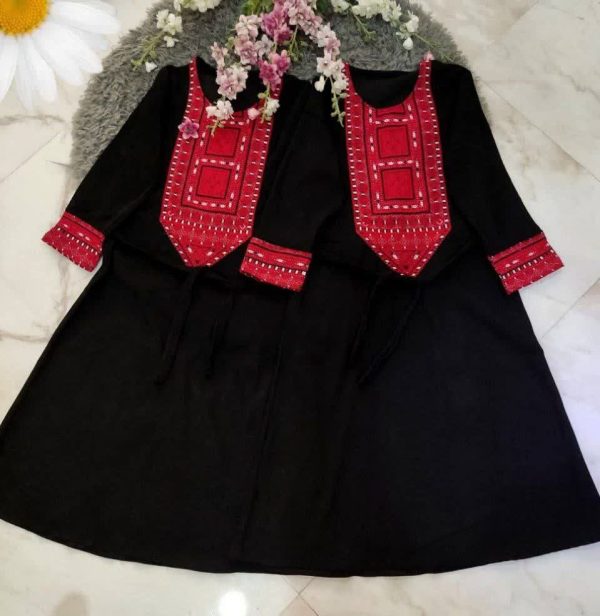 مانتو پیراهنی یلدایی کتیبه - تصویر 2