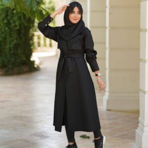 مانتو بلند دو یقه - آستین مچی