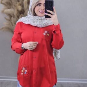 شومیزمانتویی تک جیب گلدوزی هلن