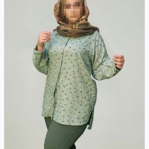 شومیز مانتویی پشت بلند(چاپ برجسته)